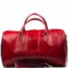 Kožená cestovní taška Josslyn červená