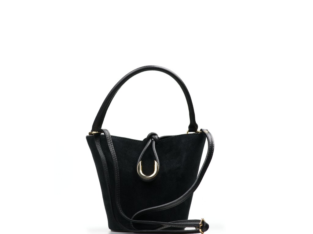 Kožená kabelka Michela černá