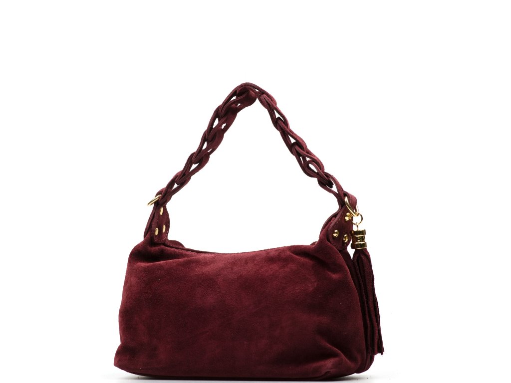 Kožená kabelka Hania bordó