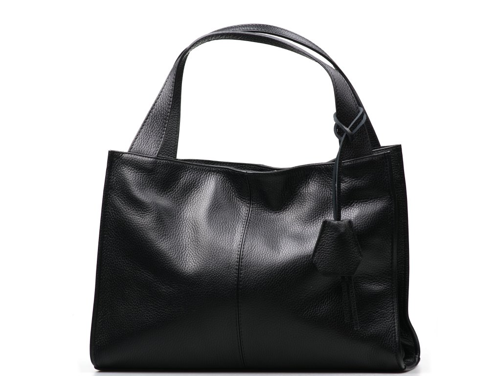 Kožená shopper kabelka Venice černá