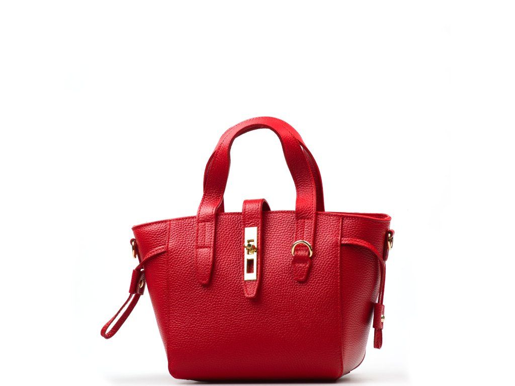 Kožená kabelka Rocca červená