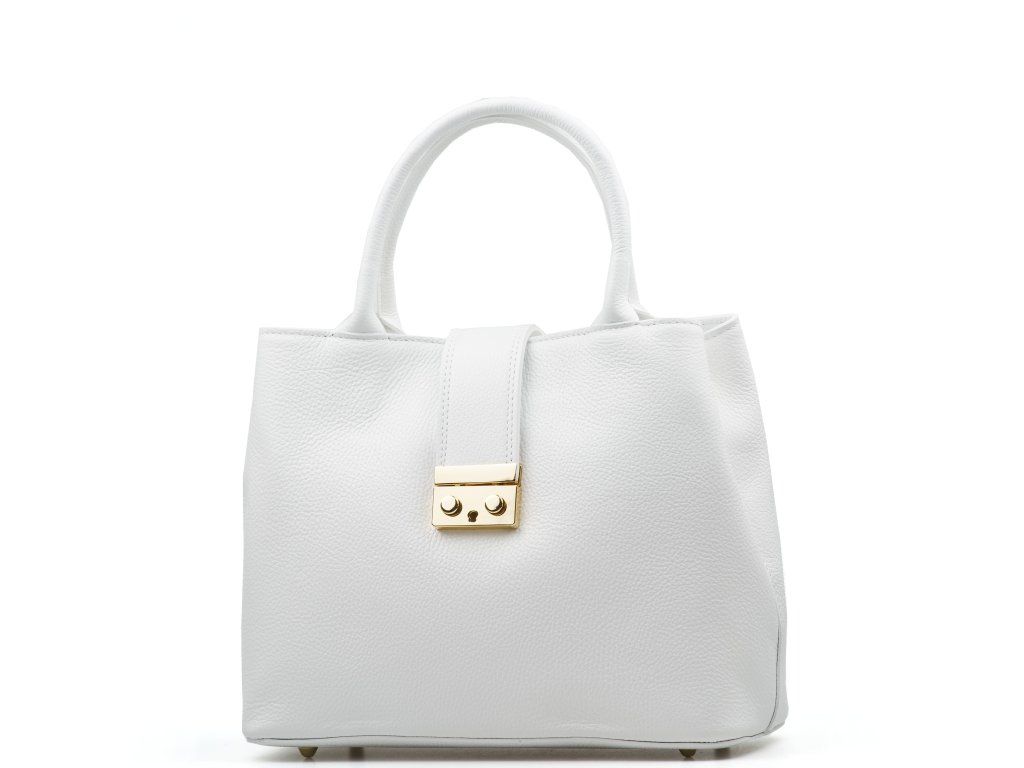 Kožená kabelka Marine bílá