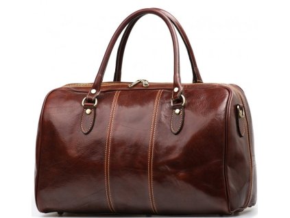 Kožená cestovní taška Verity hnědá