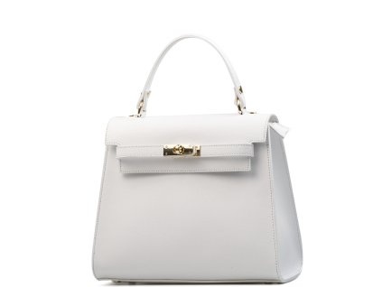 Kožená kabelka Lavinia bílá