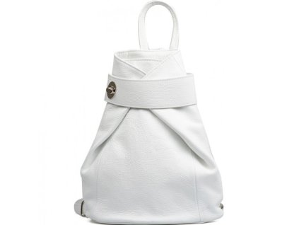 Kožený batůžek Alma bílý