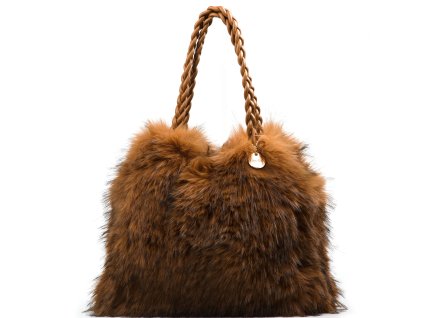 Kabelka Alex Max s kožešinou hnědá