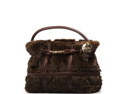 Kabelka Alex Max s kožešinou hnědá