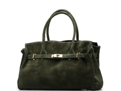 Kožená kabelka Selma olivově zelená