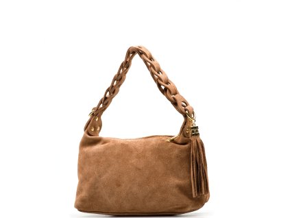 Kožená kabelka Hania světle hnědá