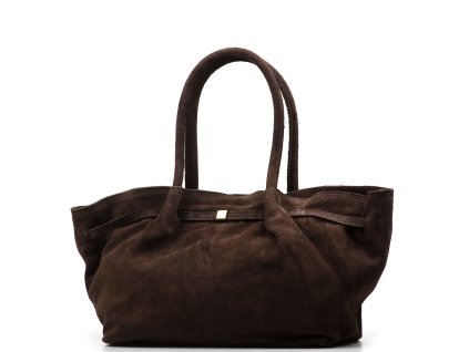 Kožená kabelka Sherry tmavě hnědá