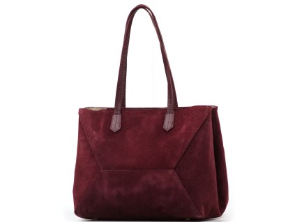 Kožená kabelka Dilia bordó
