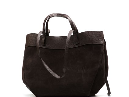 Kožená kabelka Ester tmavě hnědá
