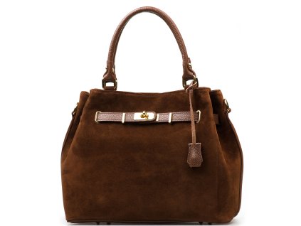 Kožená kabelka Paola světle hnědá