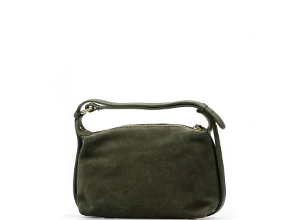 Kožená kabelka Bonella olivově zelená