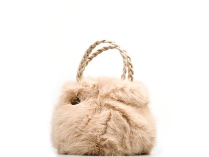 Kabelka Alex Max s kožešinou béžová