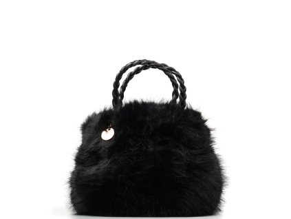 Kabelka Alex Max s kožešinou černá