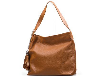 Kožená kabelka Dania koňakově hnědá