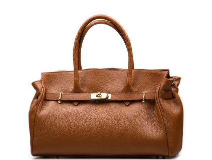 Kožená kabelka Aurelie koňakově hnědá