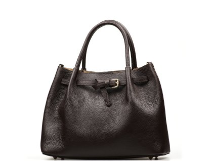 Kožená kabelka Zola tmavě hnědá