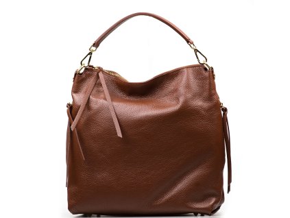 Kožená kabelka Tiara hnědá