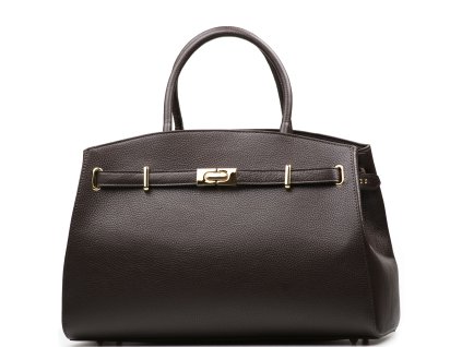 Kožená kabelka Naomi tmavě hnědá