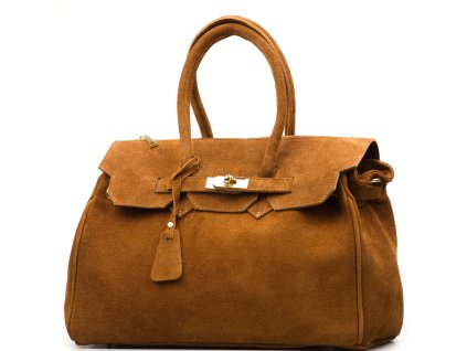 Kožená kabelka Lotta koňakově hnědá