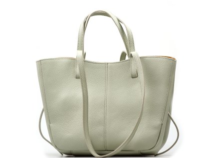 Kožená kabelka Lea světle zelená