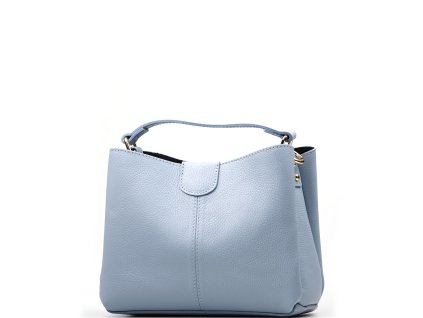 Kožená kabelka Vilma světle modrá