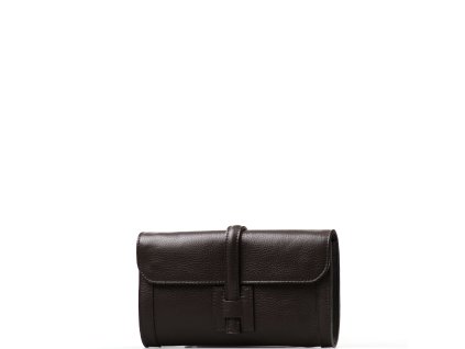 Kožená kabelka Haidi tmavě hnědá