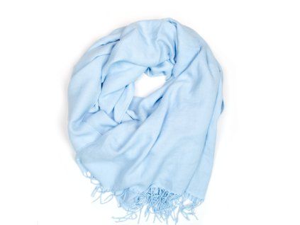 Dámská pašmínová šála světle modrá