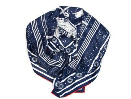 Dámský šátek Samar s motivem modrý