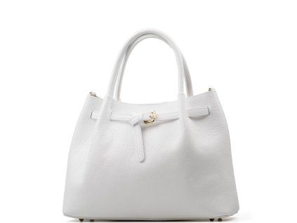 Kožená kabelka Zola bílá