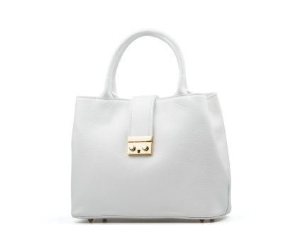 Kožená kabelka Marine bílá