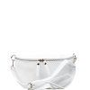 Kožená crossbody ledvinka Nadine bílá
