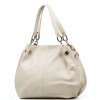 Kožená kabelka Damiena béžová