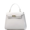 Kožená kabelka Lavinia bílá