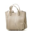 Kožená kabelka Lea béžová