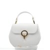 Kožená kabelka Romina bílá