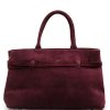 Kožená kabelka Elisa bordó