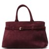 Kožená kabelka Elisa bordó