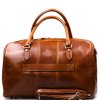 Kožená cestovní taška Verity koňakově hnědá