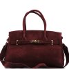 Kožená kabelka Selma bordó