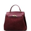 Kožená kabelka Conny bordó