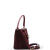 Kožená kabelka Michela bordó