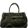 Kožená kabelka Selma olivově zelená