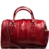 Kožená cestovní taška Verity červená