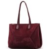 Kožená kabelka Dilia bordó
