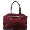 Kožená kabelka Fran bordó
