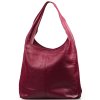 Kožená kabelka Tona vínově červená