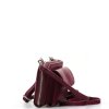 Kožená mini kabelka a peněženka Annie vínově červená
